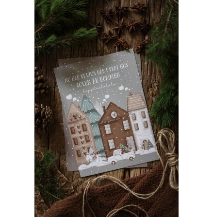 Majas Julkort Nu har vi ljus h�r i v�rt hus, julen �r kommen..