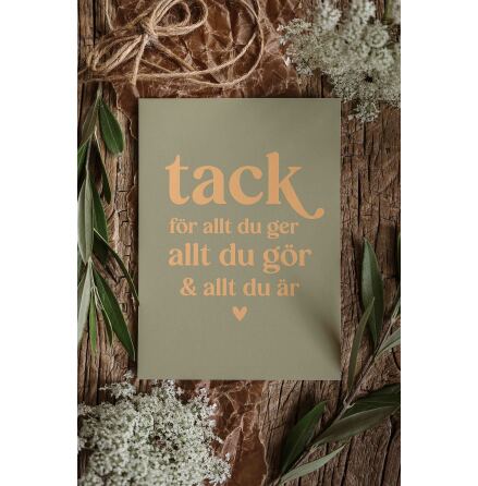 Majas Vykort Tack f�r allt du ger allt du g�r & allt du �r