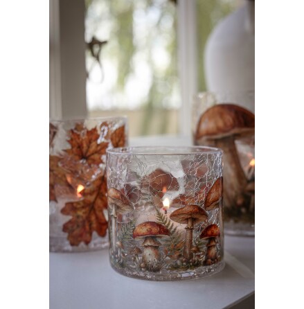 Majas Lykta Autumn Forest Mushrooms 8x8 cm