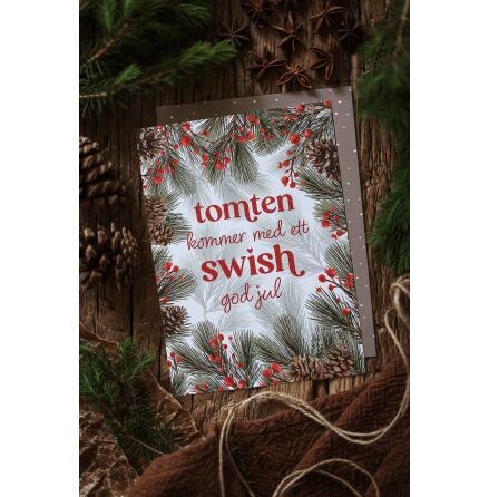Majas Julkort Tomten kommer ett swish